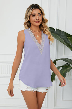 Expensive Freshness V Neck Sleeveless Blouse - MXSTUDIO.COM