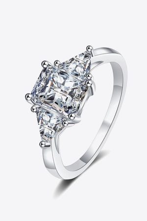 Exquisite 3 Stone Ensemble 3 Carat Moissanite Ring - MXSTUDIO.COM