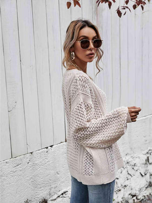 Extra Comfy Lantern Sleeve Sweater-MXSTUDIO.COM
