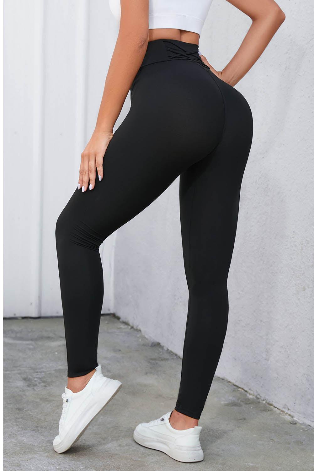 Extra Lift Crisscross High Waisted Spandex Leggings - MXSTUDIO.COM