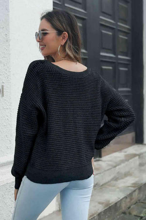 Extraordinary Fall Knit Crisscross Sweater - MXSTUDIO.COM