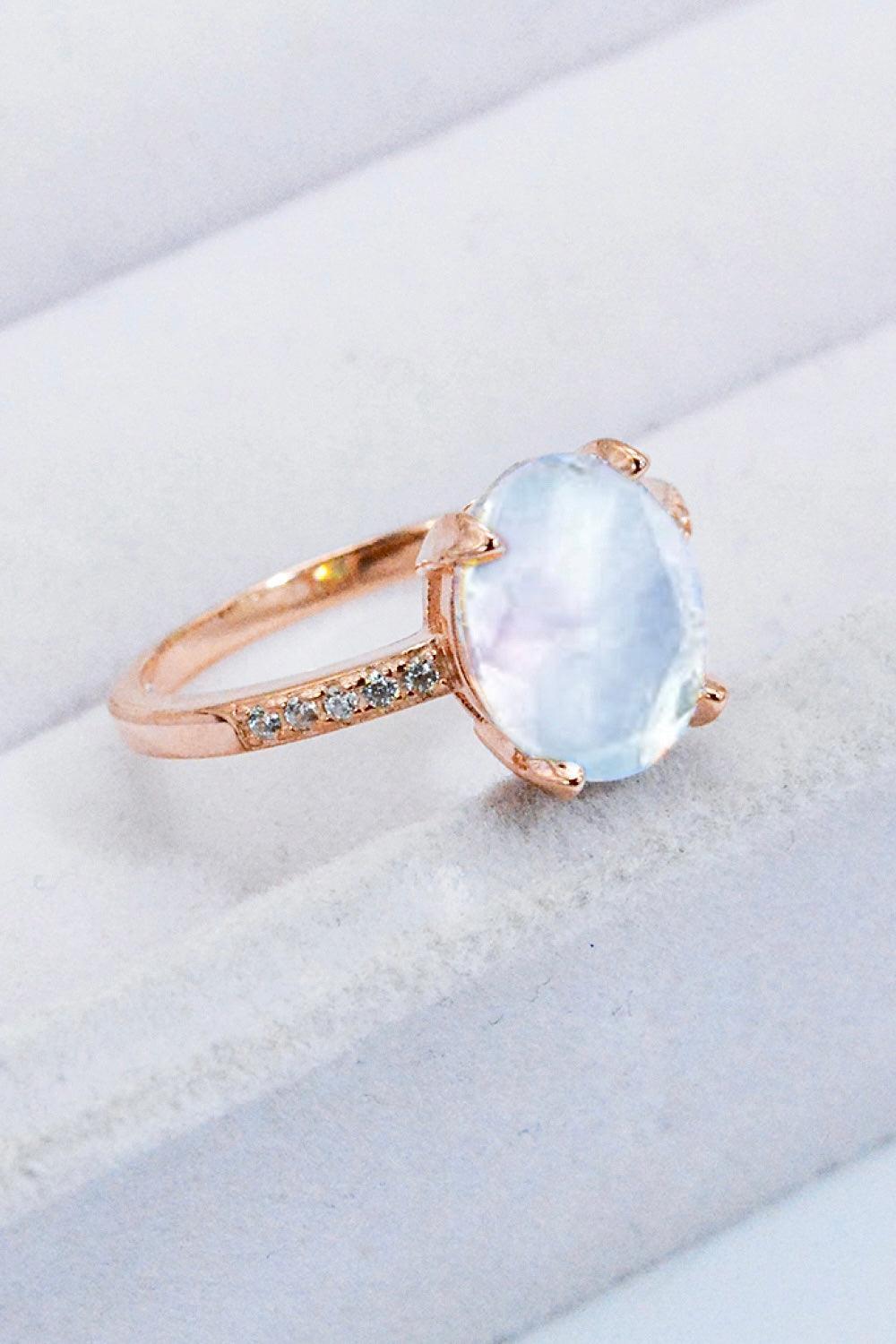 Extraordinary Trend Gold Plated Moonstone Ring - MXSTUDIO.COM