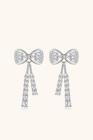Eye-Catching 1.12 Carat Bow Moissanite Earrings - MXSTUDIO.COM