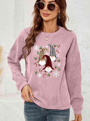 Faceless Gnome Graphic Christmas Sweatshirt-MXSTUDIO.COM