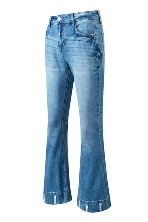 a pair of blue jeans on a white background