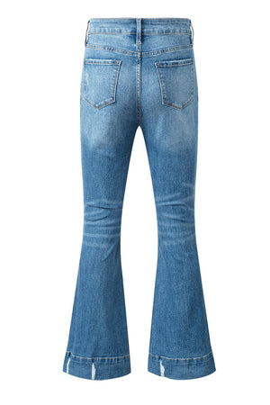 a pair of blue jeans with a white background