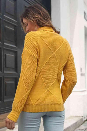 Fall Chic Knit Turtleneck Sweater - MXSTUDIO.COM