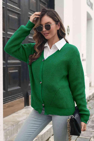 Fall Embrace Knit Button Down Cardigan - MXSTUDIO.COM