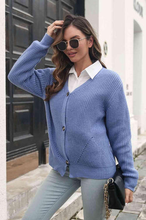 Fall Embrace Knit Button Down Cardigan - MXSTUDIO.COM