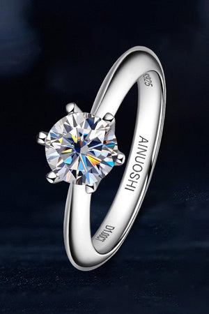 Fantastic Life Platinum-Plated 1 Carat Moissanite Ring - MXSTUDIO.COM