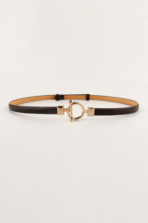 Fantastically Cozy Toggle Buckle Womens Skinny Belt - MXSTUDIO.COM