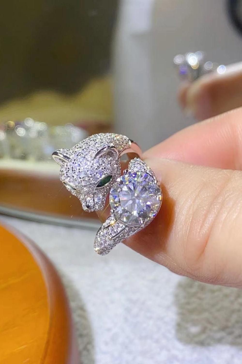 Fashion Animal Band 2 Carat Moissanite Ring - MXSTUDIO.COM