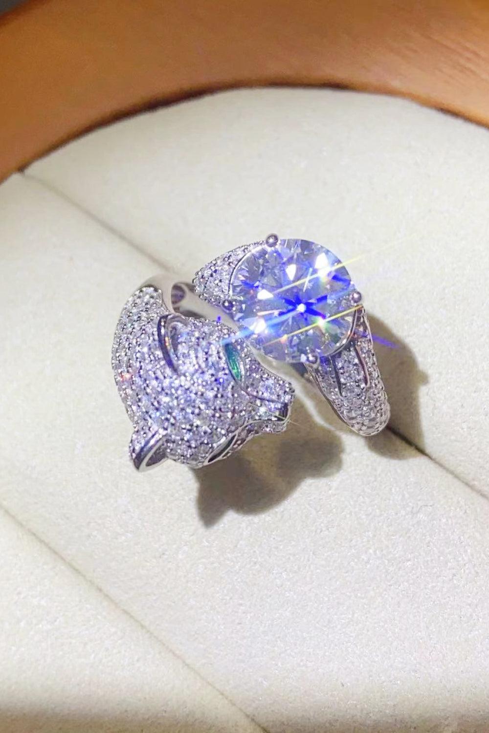 Fashion Animal Band 2 Carat Moissanite Ring - MXSTUDIO.COM