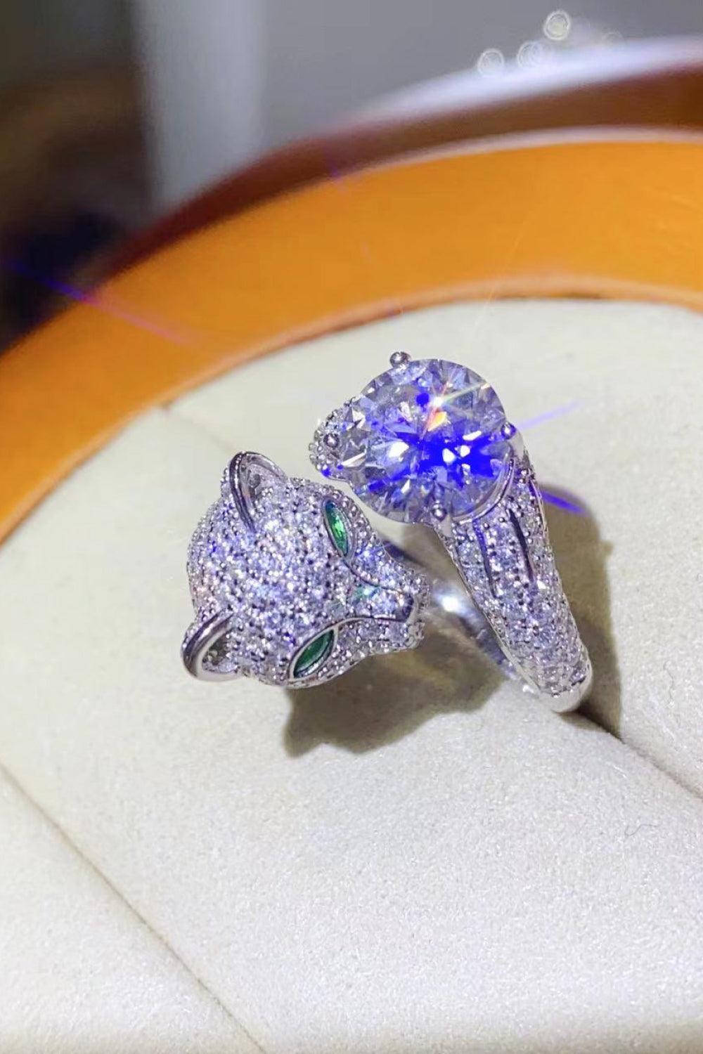 Fashion Animal Band 2 Carat Moissanite Ring - MXSTUDIO.COM