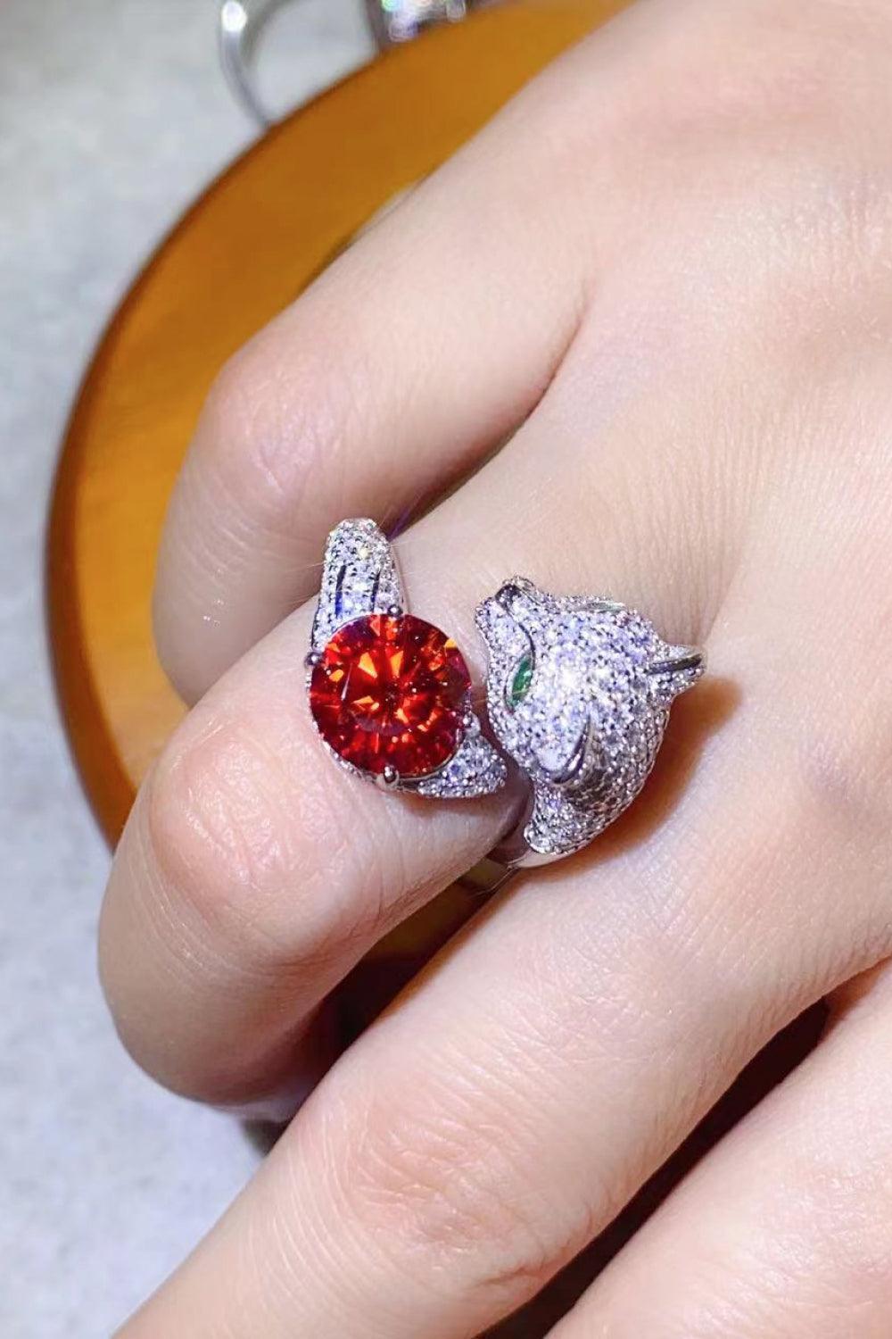Fashion Animal Band 2 Carat Moissanite Ring - MXSTUDIO.COM