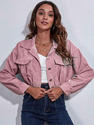 Fashion-forward Comfort Buttoned Cropped Jacket - MXSTUDIO.COM