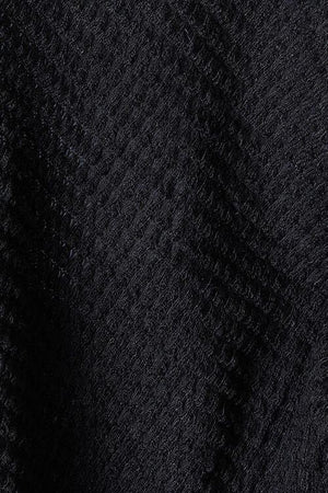 Fashionably Warm Black Long Sleeve Knit Top-MXSTUDIO.COM