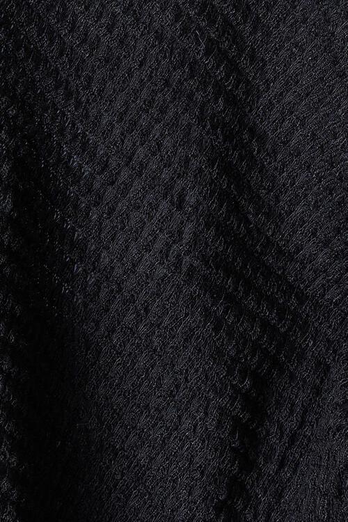 Fashionably Warm Black Long Sleeve Knit Top-MXSTUDIO.COM