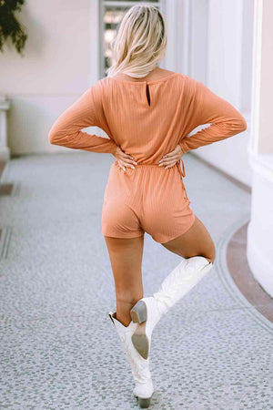 Feel Awesome Crew Neck Long Sleeve Romper - MXSTUDIO.COM