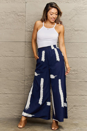Feel Confident Elastic Waist Wide Leg Pants - MXSTUDIO.COM