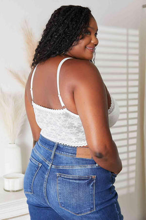 Feel Empowered Plus Size White Lace Bralette - MXSTUDIO.COM