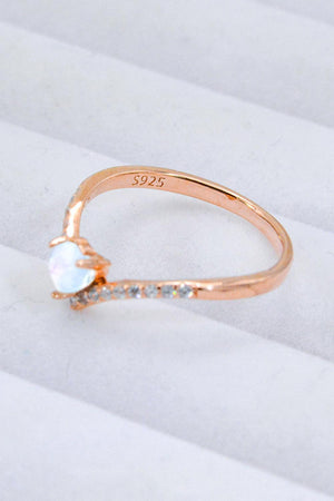 Feel Significant Heart-Shaped Moonstone Ring - MXSTUDIO.COM