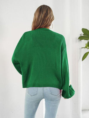 Feminine Embrace Open Front Floral Cardigan-MXSTUDIO.COM