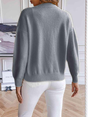 Femininely Cozy Button Up Floral Knit Cardigan-MXSTUDIO.COM