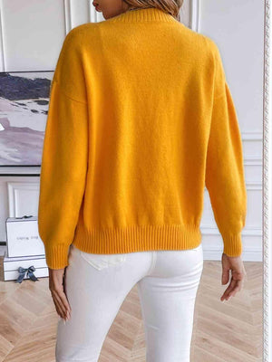 Femininely Cozy Button Up Floral Knit Cardigan-MXSTUDIO.COM