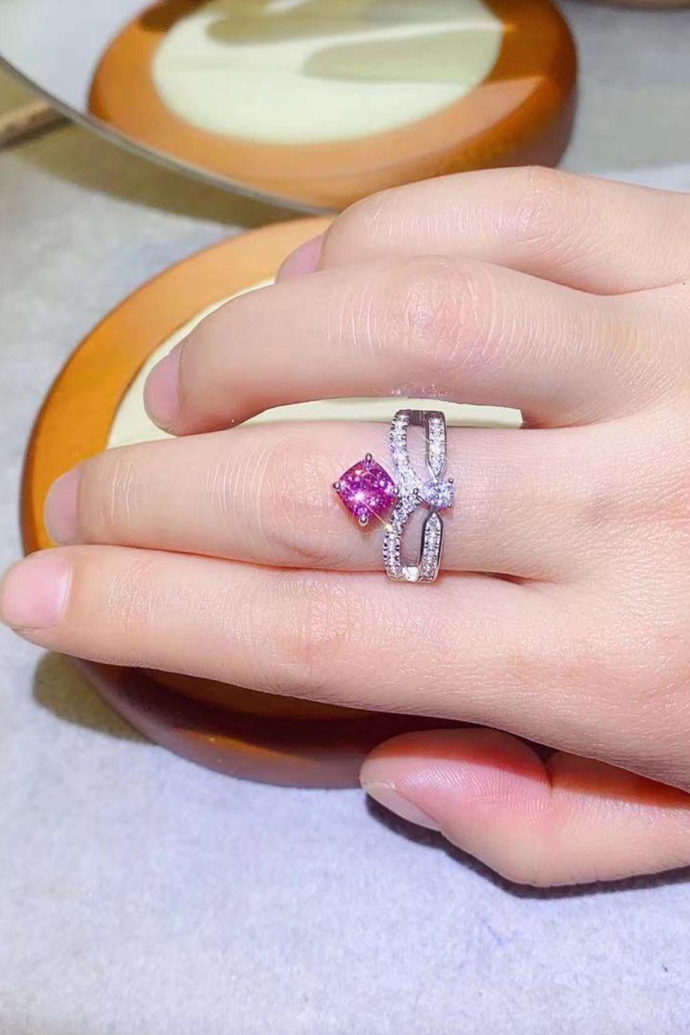 First-Rate Platinum-Plated 1 Carat Moissanite Ring - MXSTUDIO.COM