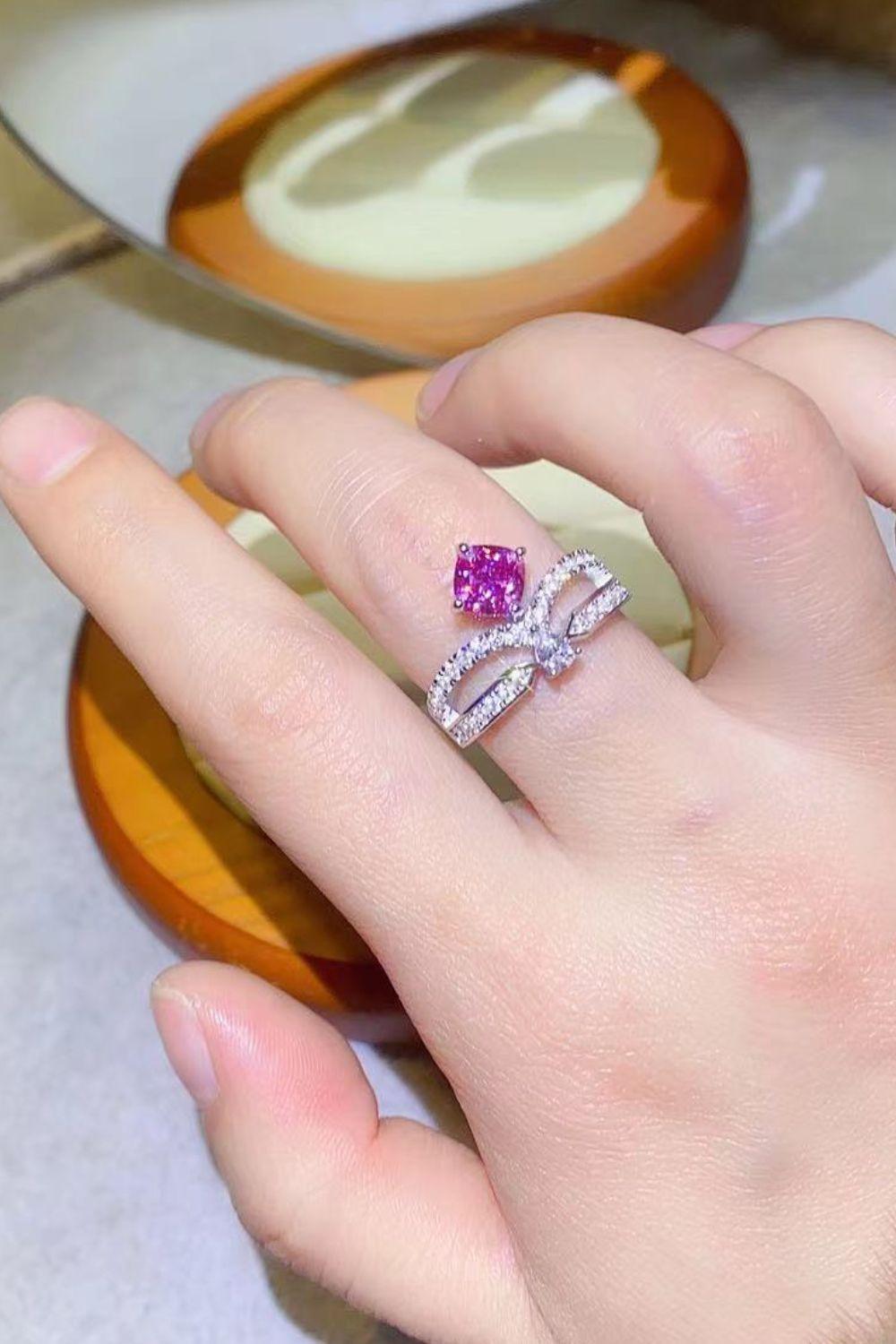 First-Rate Platinum-Plated 1 Carat Moissanite Ring - MXSTUDIO.COM