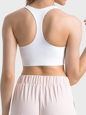 Fit And Fab Square Neck Racerback Sports Bra - MXSTUDIO.COM