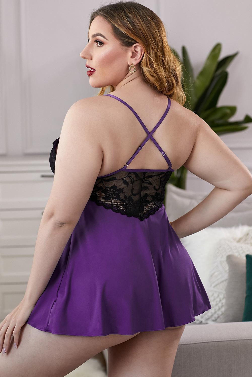 Fit Your Curve Plus Size Chemise - MXSTUDIO.COM