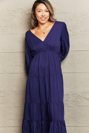 Fits And Flatters A-Line Tied Backless Midi Dress - MXSTUDIO.COM