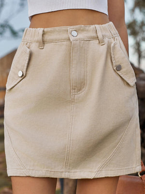 a close up of a person wearing a skirt