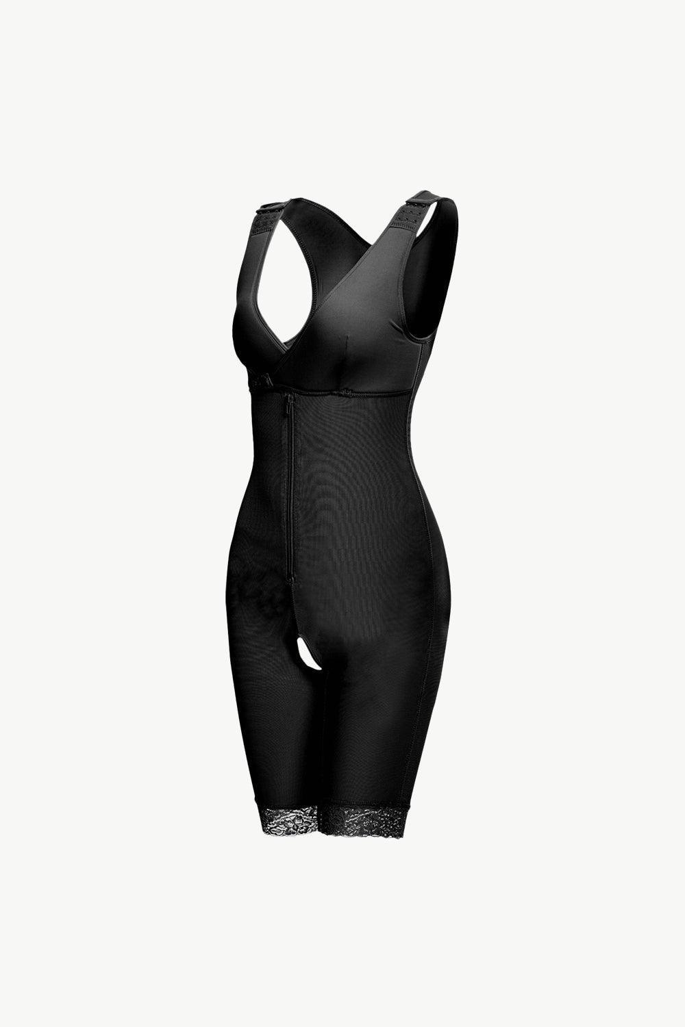 Flattering Lace-Trimmed Shapewear Bodysuit - MXSTUDIO.COM