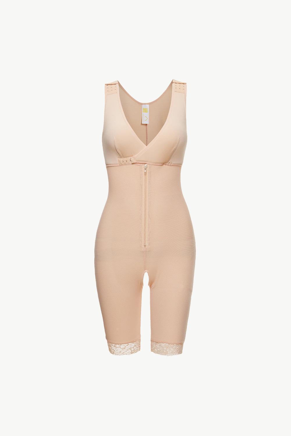 Flattering Lace-Trimmed Shapewear Bodysuit - MXSTUDIO.COM