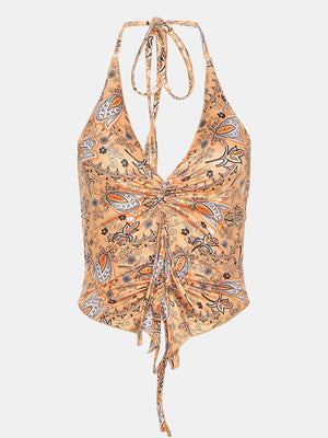 a women's bikini top with a tie at the back