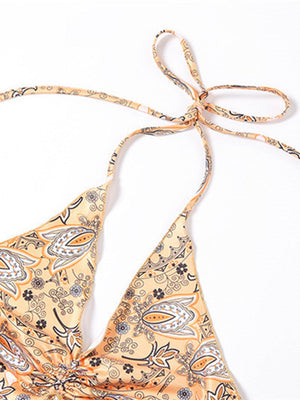 a bikini top with a tie around it