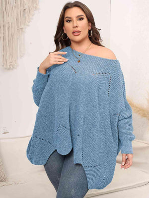 Flourishing Women's Plus Size Batwing Sweater - MXSTUDIO.COM