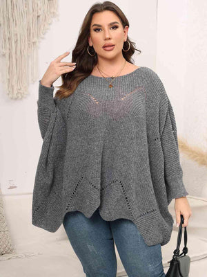 Flourishing Women's Plus Size Batwing Sweater - MXSTUDIO.COM