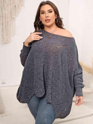 Flourishing Women's Plus Size Batwing Sweater - MXSTUDIO.COM