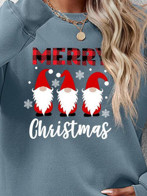 Focus Grabber Long Sleeve Merry Christmas Sweatshirt-MXSTUDIO.COM