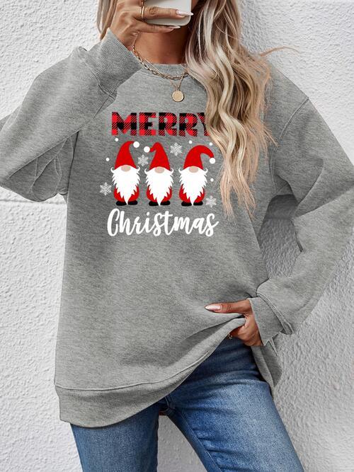 Focus Grabber Long Sleeve Merry Christmas Sweatshirt-MXSTUDIO.COM