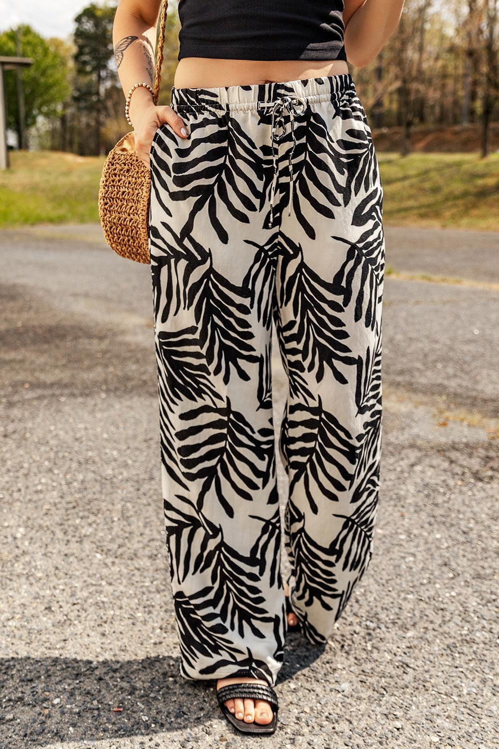 Freedom In Style Wide Leg Drawstring Pants - MXSTUDIO.COM