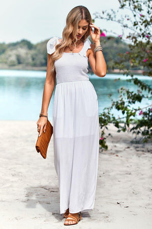 Fresh Wide Leg Sleeveless Square Neck Jumpsuit - MXSTUDIO.COM