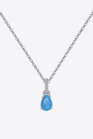 Full Of Hope Teardrop Turquoise Pendant Necklace - MXSTUDIO.COM