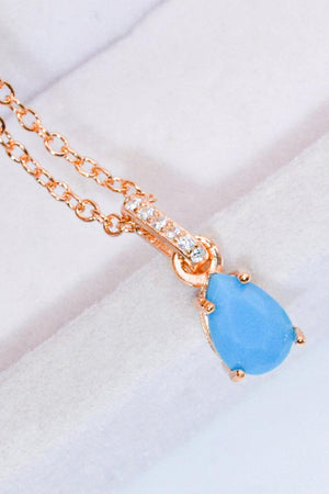 Full Of Hope Teardrop Turquoise Pendant Necklace - MXSTUDIO.COM