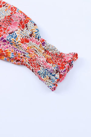 Full Of Life Crewneck Floral Long Sleeve Blouse - MXSTUDIO.COM