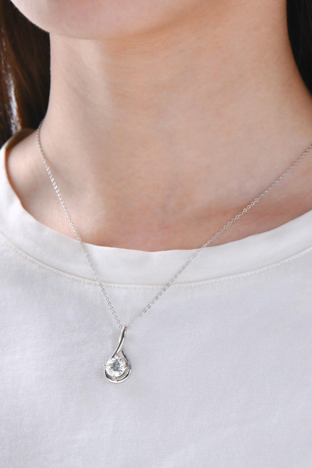 Full Of Love Platinum-Plated 2 Carat Moissanite Necklace - MXSTUDIO.COM